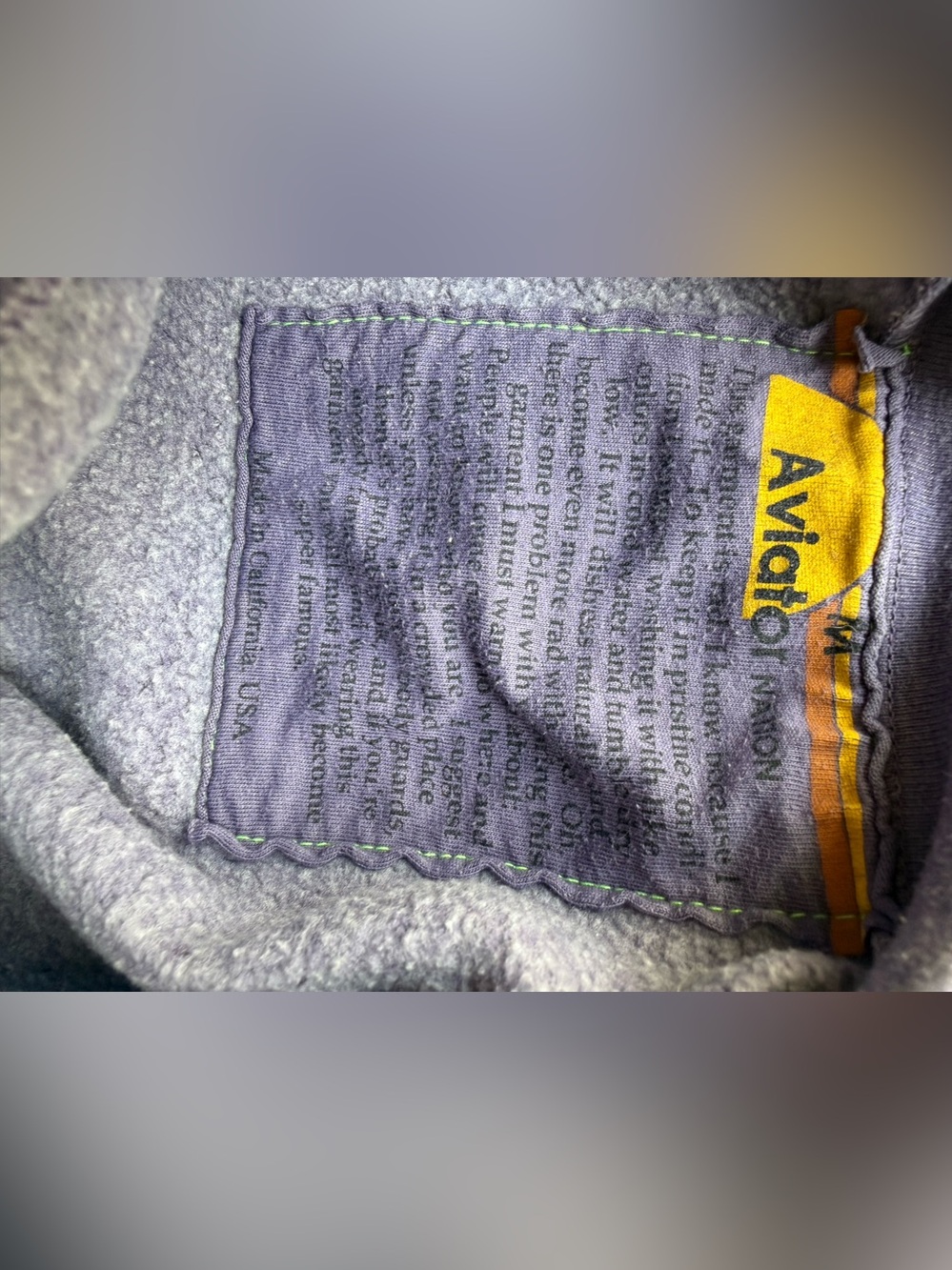 Aviator Nation Faded Grape Logo Relaxed Crew Neck Sweatshirt Retro Y2K Cozy Vibe - Picture 5 of 6